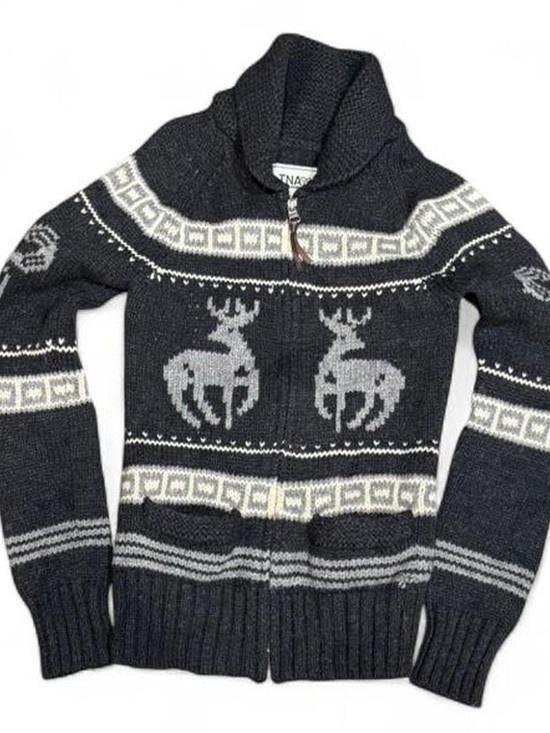 TNA Other - Y2K Tna Aztec Mockneck Slim Fit Zip Up Knit Sweater